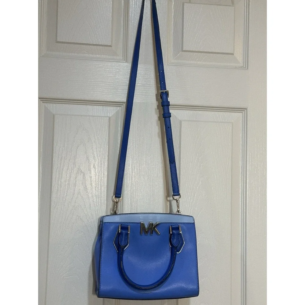 Michael‎ Kors Mott Medium Messenger Bag Colorblock Blue